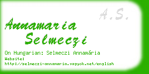 annamaria selmeczi business card